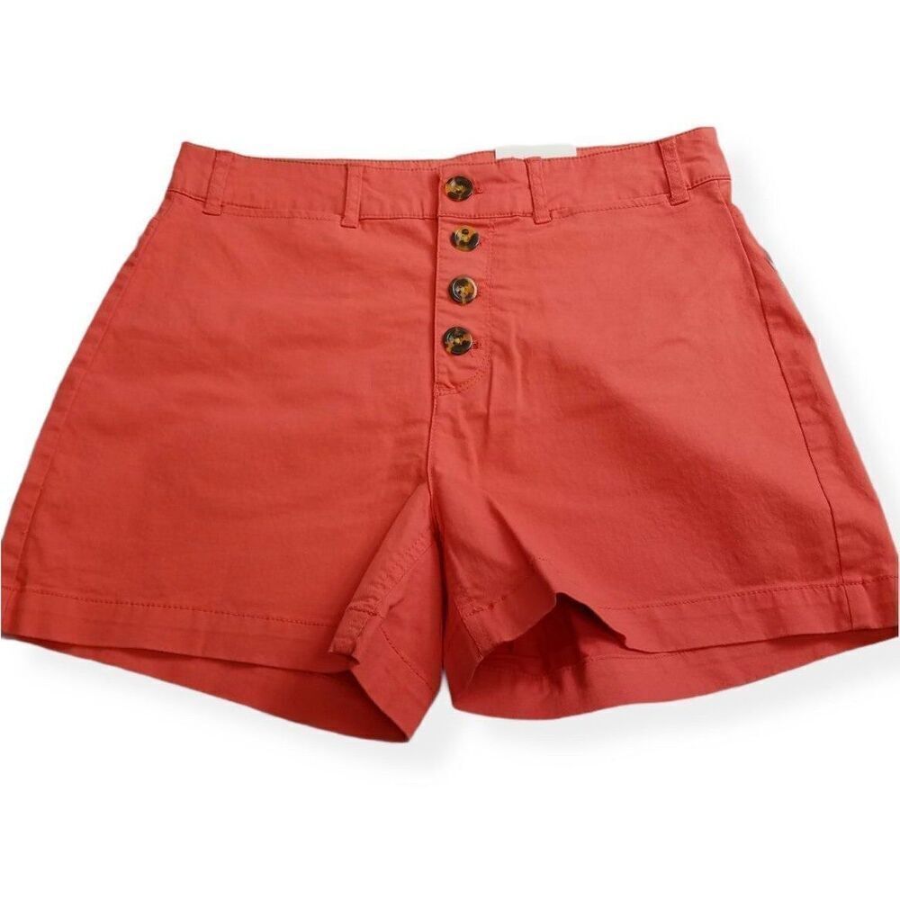 Old Navy buttonfly coral shorts 6